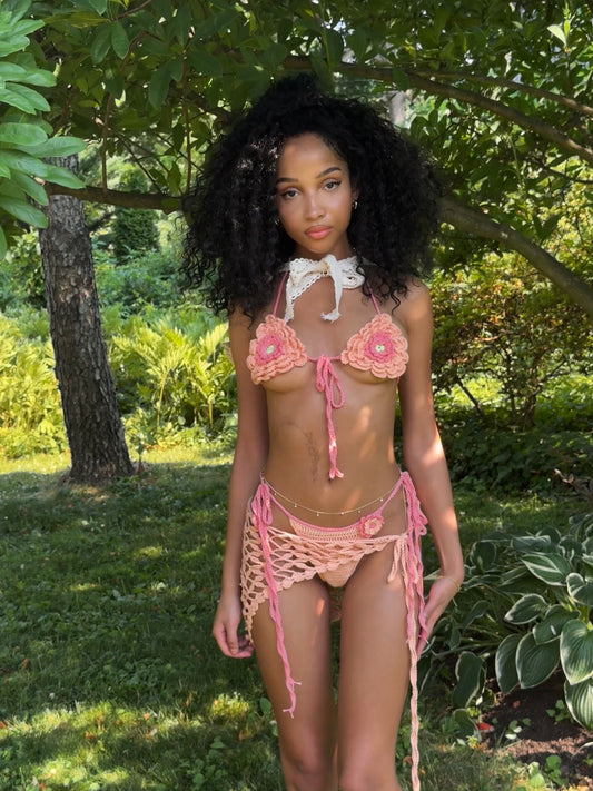 Jardin Sarong - Peach Sorbet (made to order)